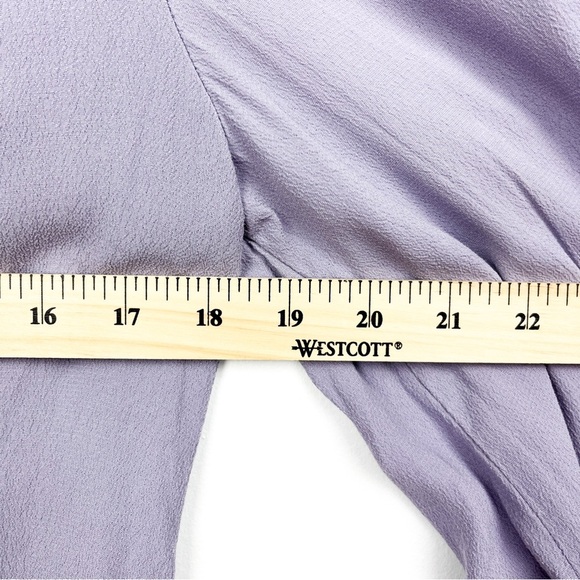 Cleo Long Sleeve Lavender Purple Button-Up Blouse - Picture 10 of 10
